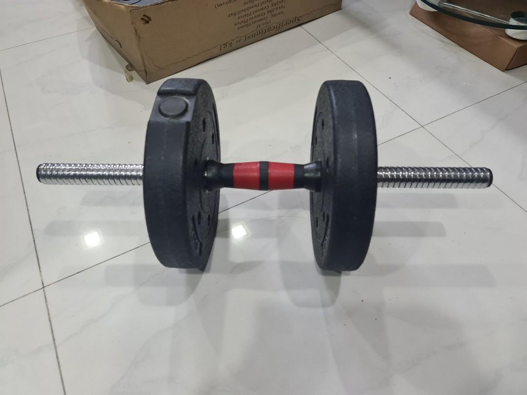 Full Barbell and bench set, Sports, Weights & Gym Equipment on Carousell