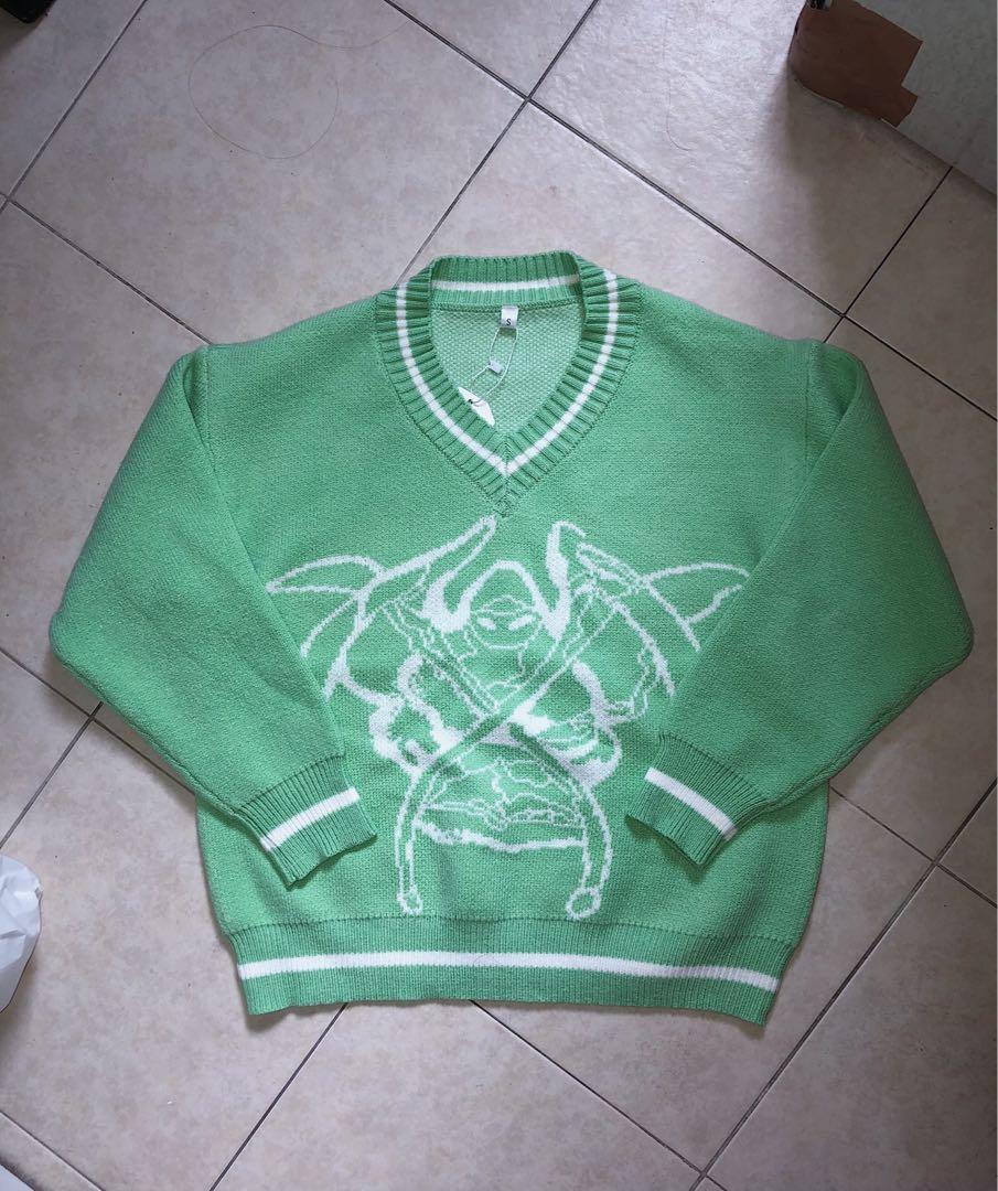 y2k green sweater