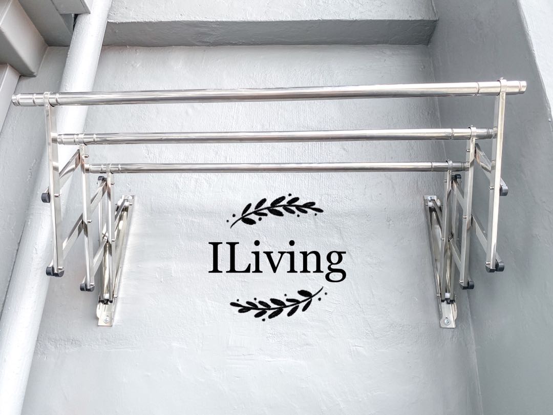 Stainless steel wall mounted clothes drying rack clearance
