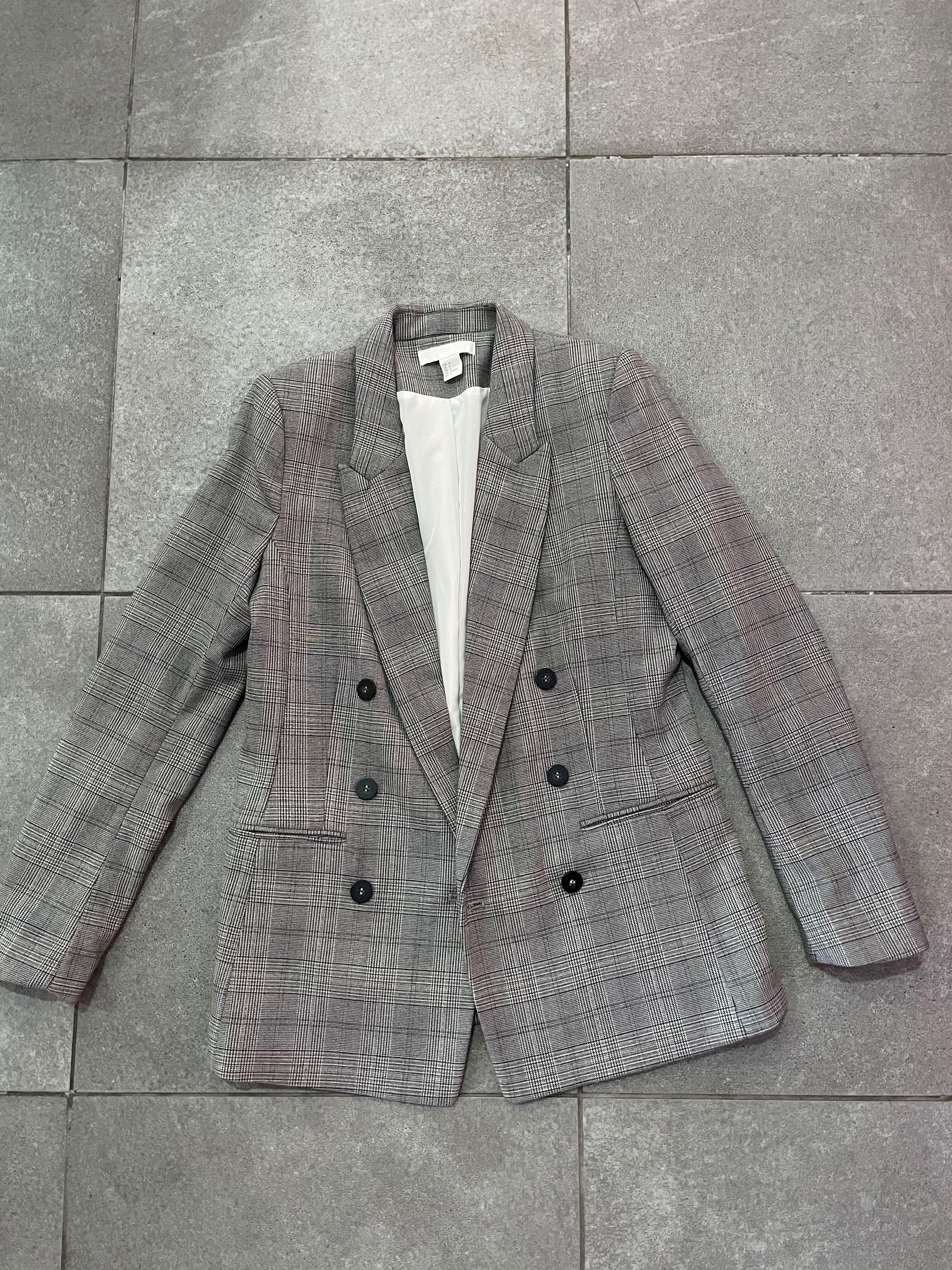 H M Plaid Blazer Women s Fashion Coats Jackets and Outerwear on