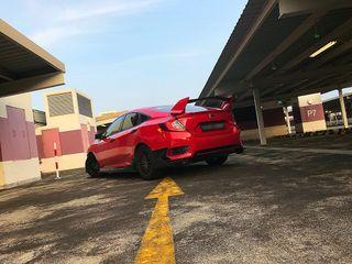 Honda Civic Rear Bumper - Red (original paint)
