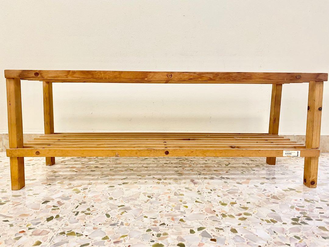 IKEA BUNDIS Wooden Shoe Rack