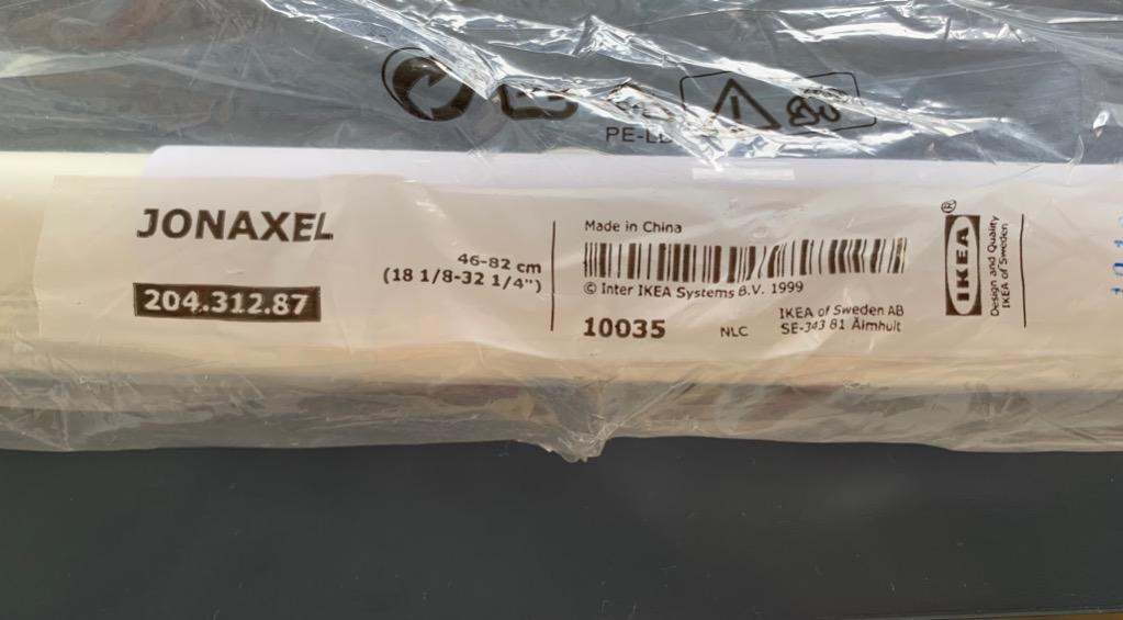 IKEA Jonaxel Adjustable clothes rail white 46 82 cm Furniture Home Living Furniture Shelves Cabinets Racks on Carousell