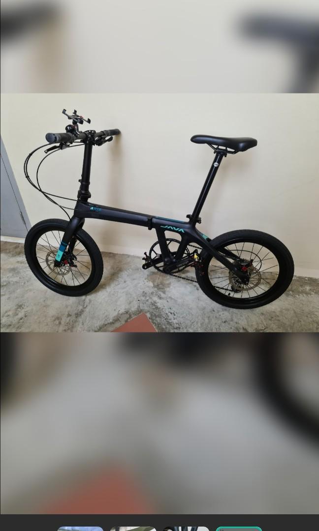 Java Aria foldable bike (Category: Bicycles) located in Singapore. Submitted by myfitnesssolution (Listing ID 1066894613, Image 3). Description: Check the list for the upgrade white elephant at home not using any more..