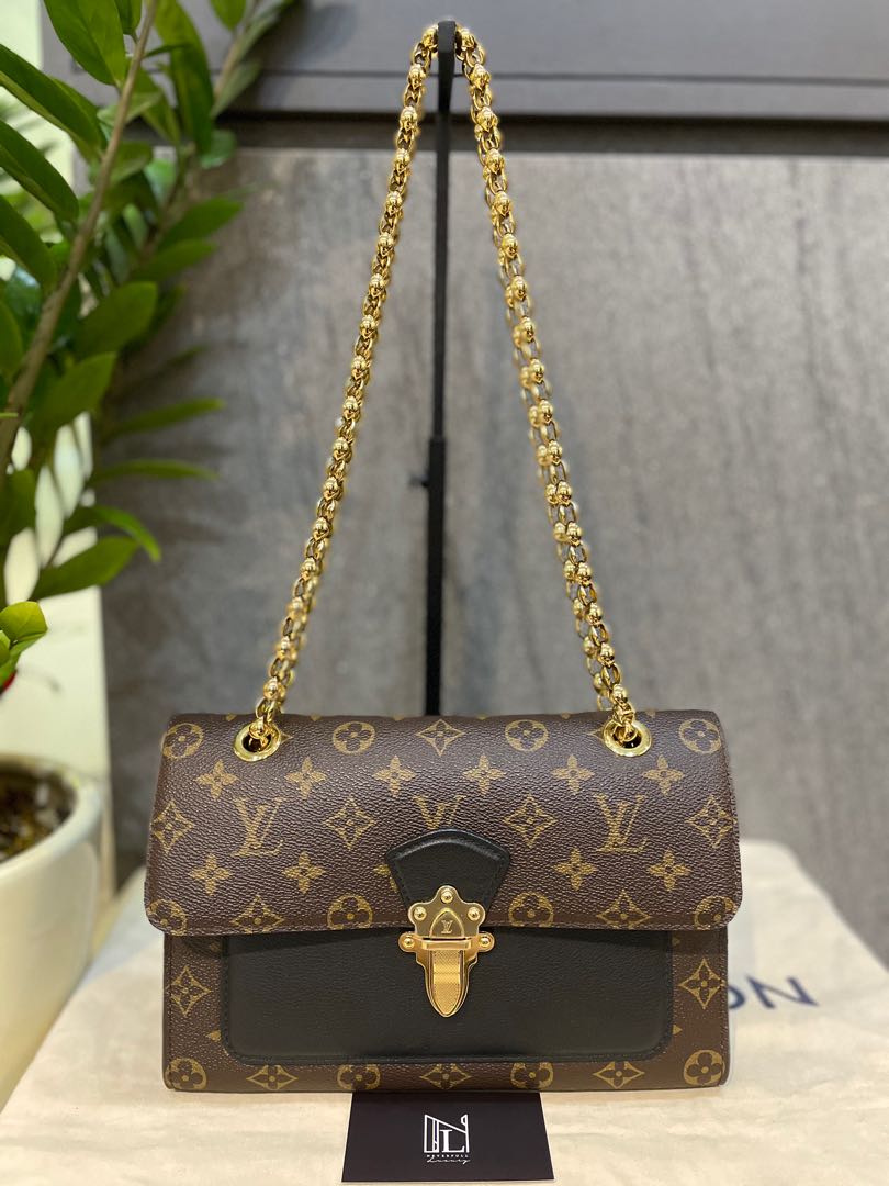 Louis Vuitton Victoire Monogram Noir Bag, Luxury, Bags & Wallets