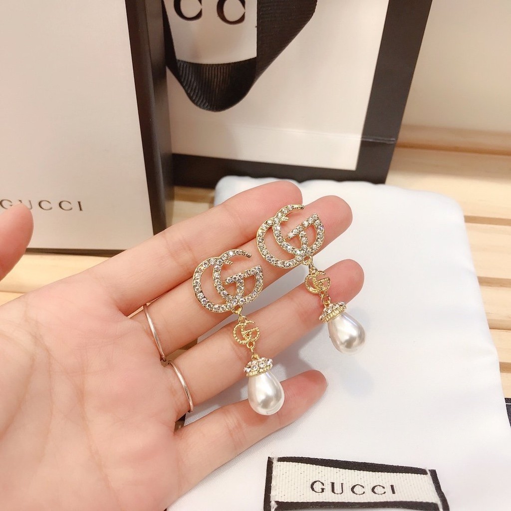 Gucci earrings with pearls store