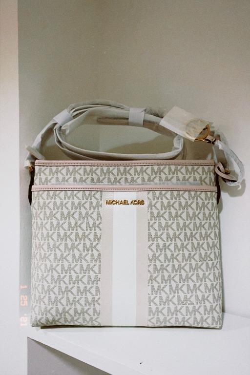 Michael Kors Bedford Small Logo Stripe Crossbody Bag