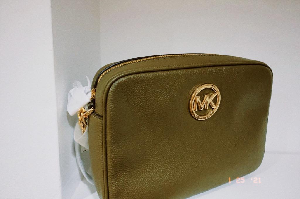 Fulton large pebbled leather camera bag Clearance