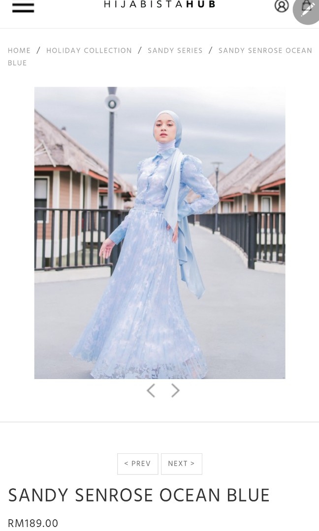 Muslimah Dress Baby Blue Muslimah Fashion Dresses On Carousell