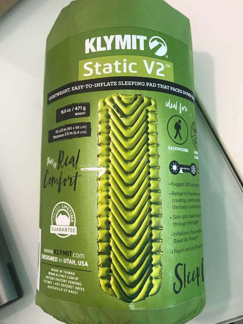 New Klymit Static V2 運動產品 其他運動產品 Carousell