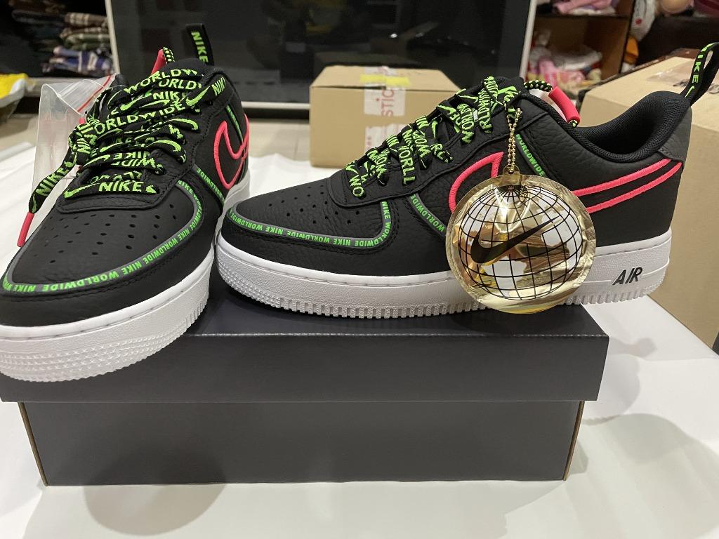 🆕 Nike Air Force 1 '07 WorldWide Black/Green Strike, Men's Fashion,  Footwear, Sneakers on Carousell