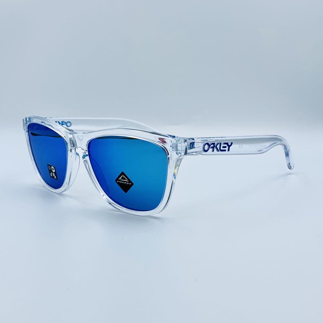 Oakley Frogskins Prizm Sapphire Crystal Clear, Men's Fashion, Watches &  Accessories, Sunglasses & Eyewear on Carousell