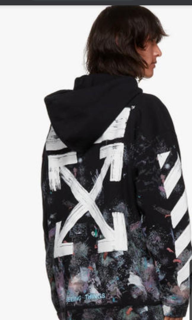 Off white discount hoodie galaxy price