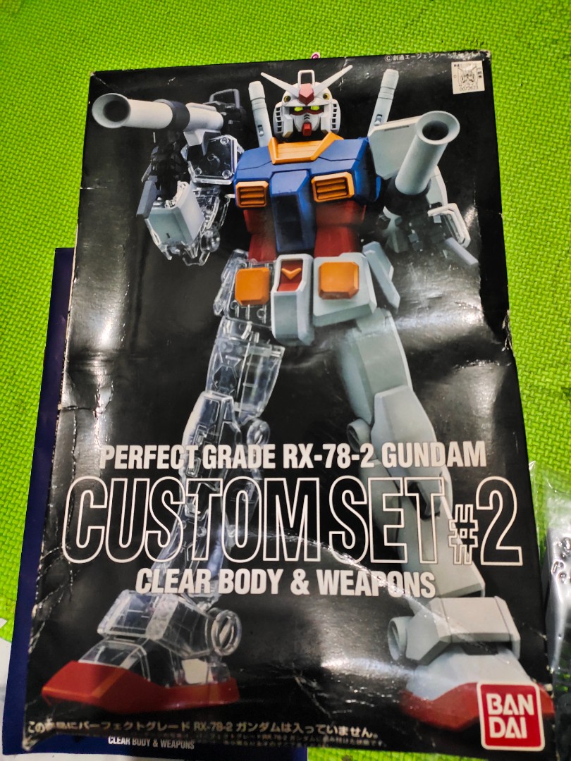 Perfect grade rx 78 2 gundam custom set 2, clear body and weapons ...