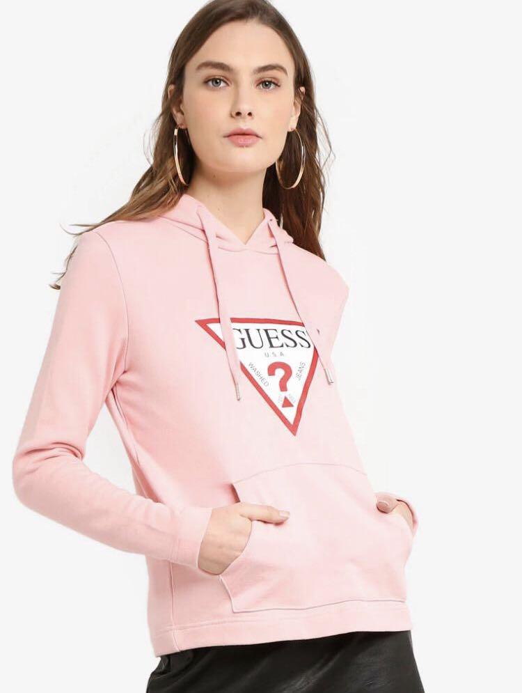 pink guess sweatshirt