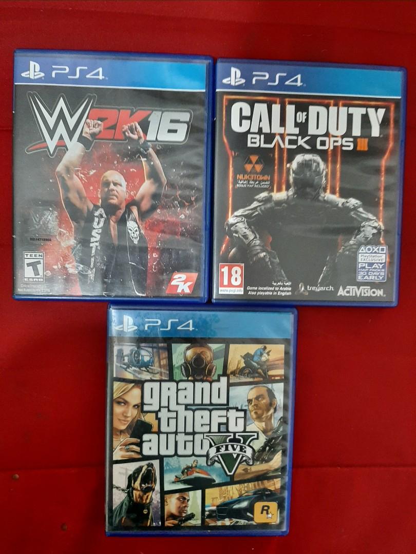 Ps4 Games Call Of Duty Gta 5 W2k16 Video Gaming Video Games Playstation On Carousell