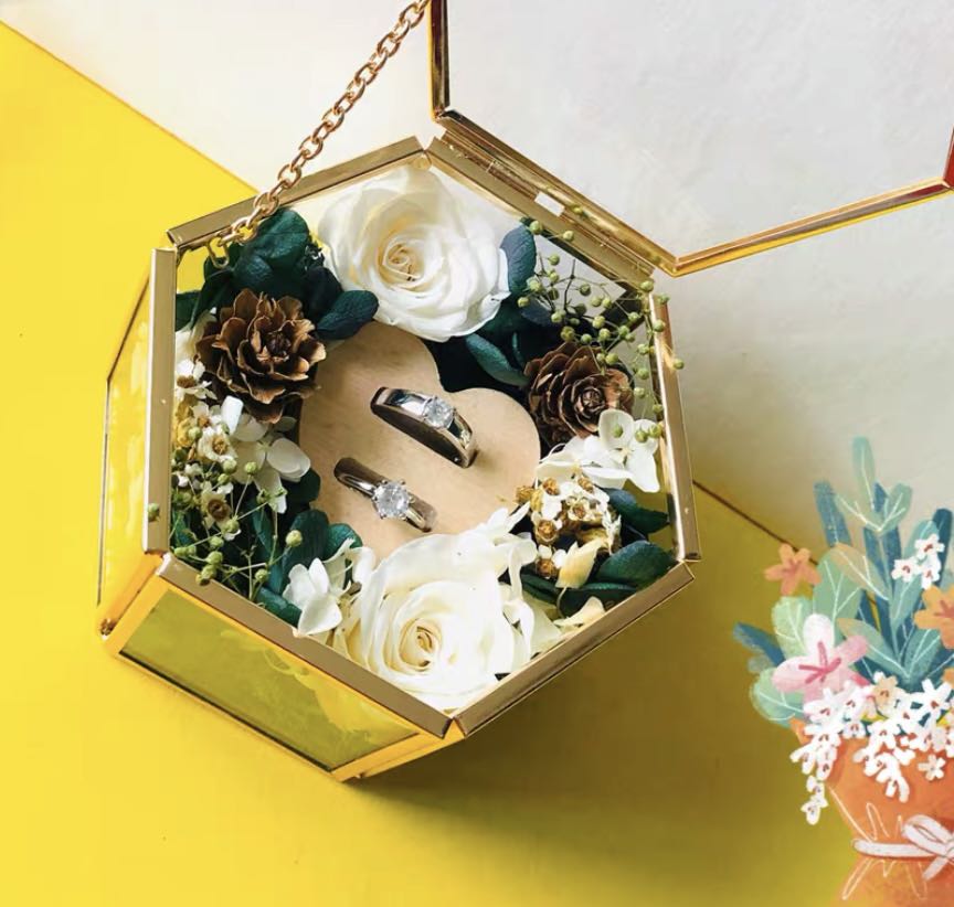Wedding ring holder box hot sale
