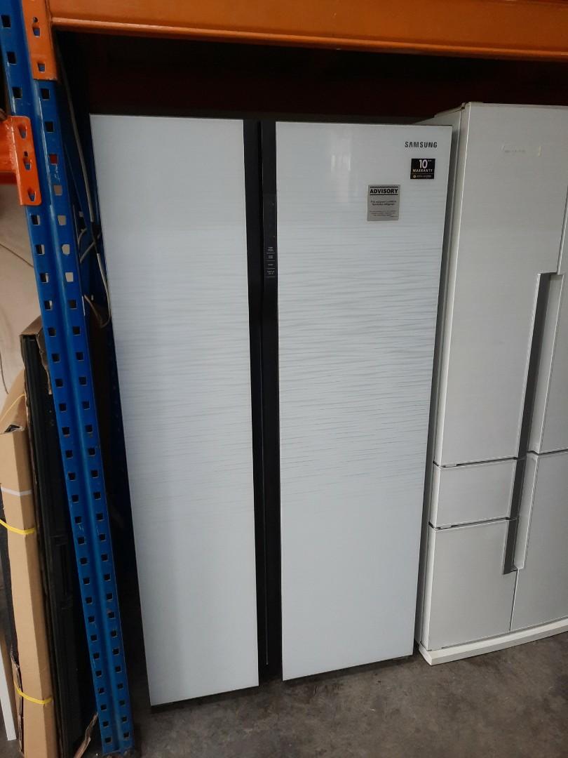 Samsung side by side best sale glass door refrigerator