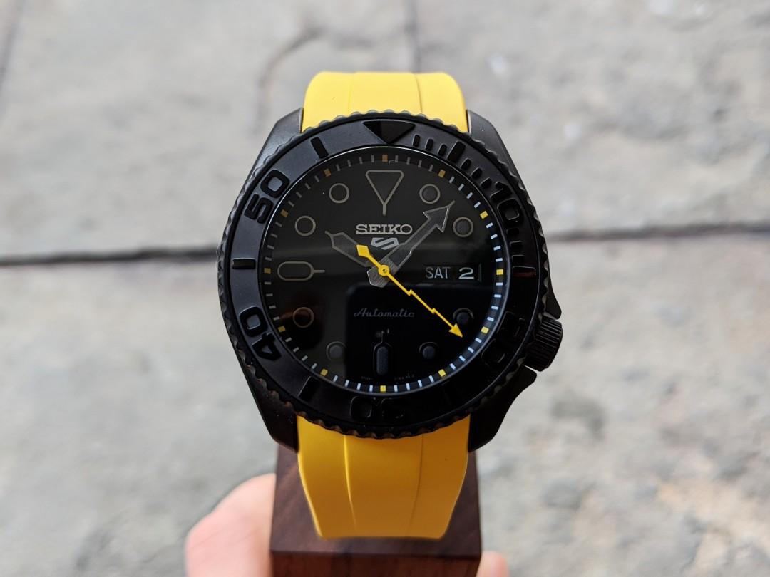 Seiko 5 Diver, SRPD79 Custom Yellow Mod. Made to order only!, Mobile Phones  & Gadgets, Wearables & Smart Watches on Carousell