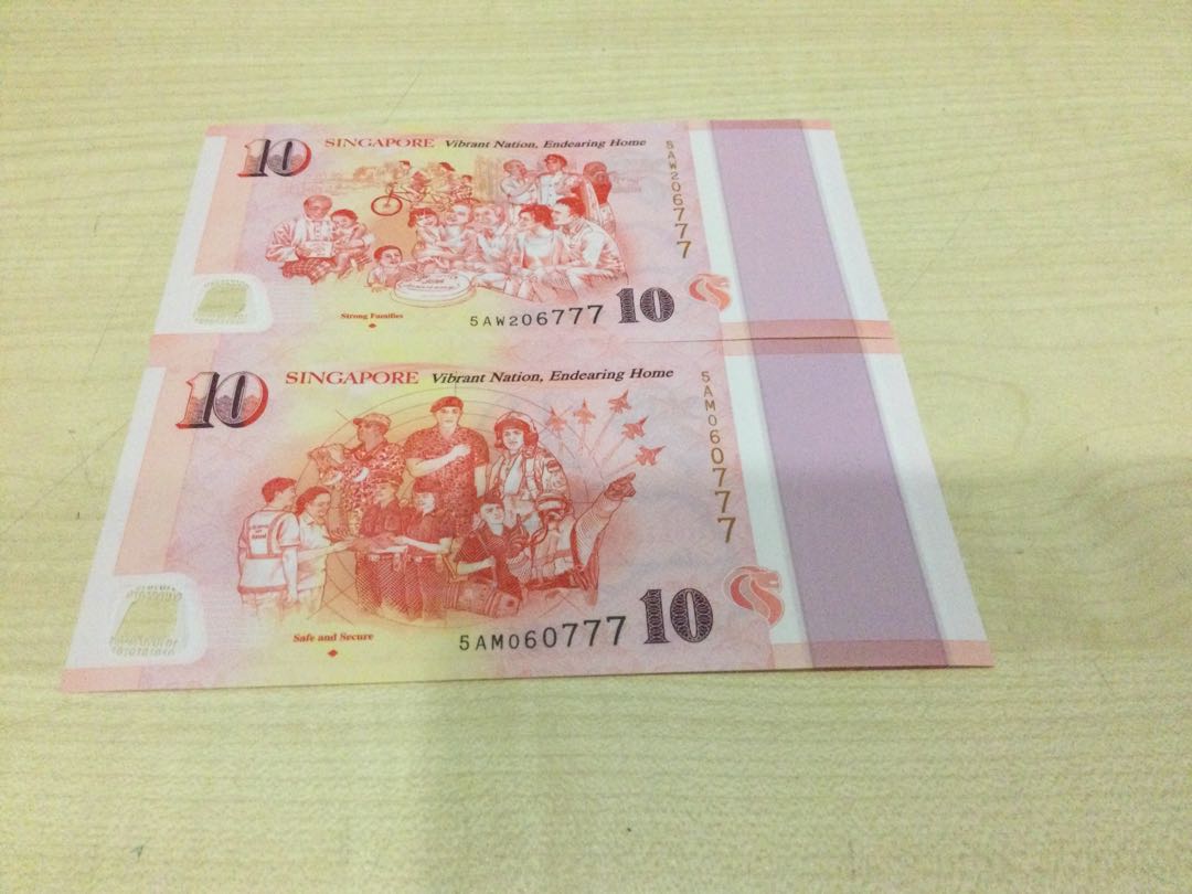 SG50 $10 notes D, Hobbies & Toys, Memorabilia & Collectibles, Currency ...