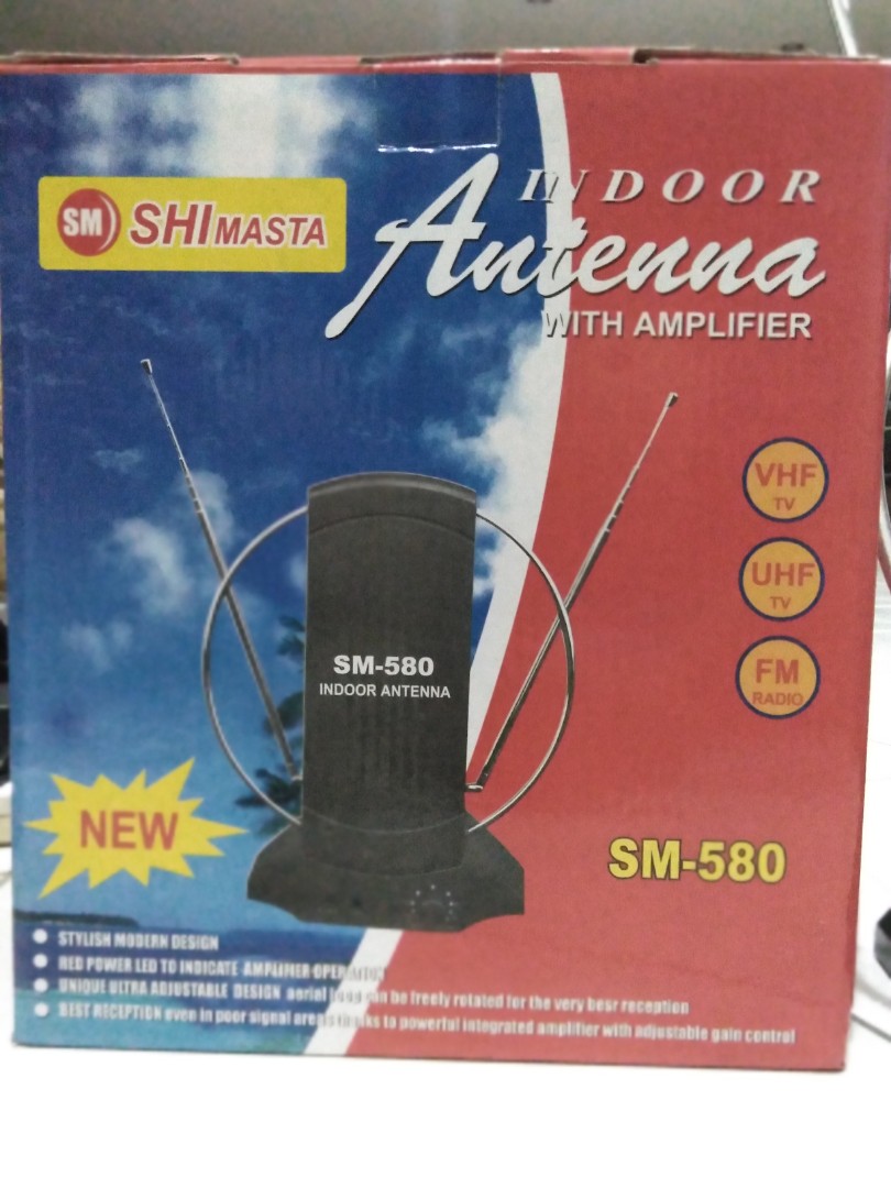 SHIMASTA Indoor Antenna SM-580 with Amplifier (like New), TV ...