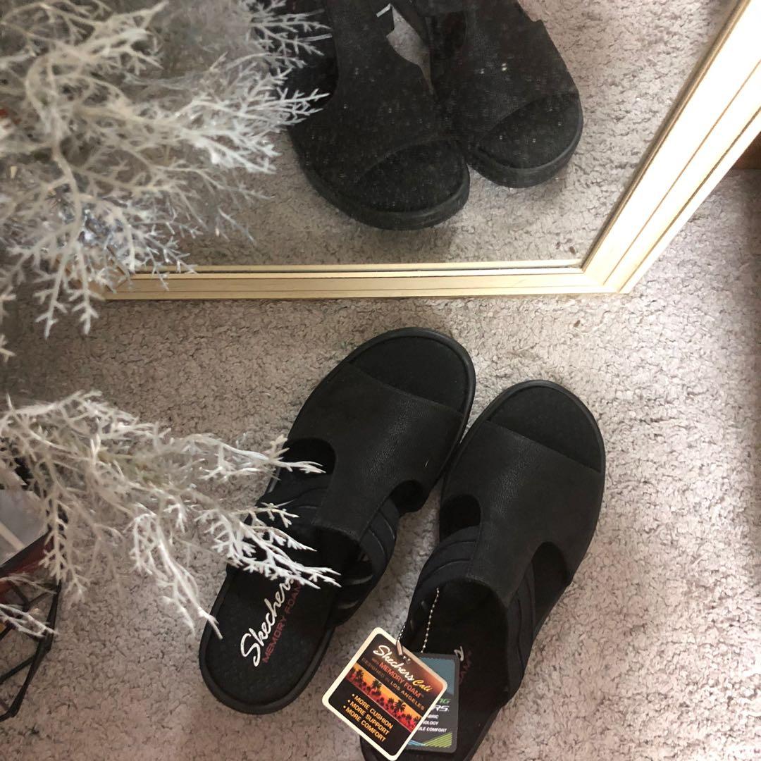 skechers cali wedge sandals