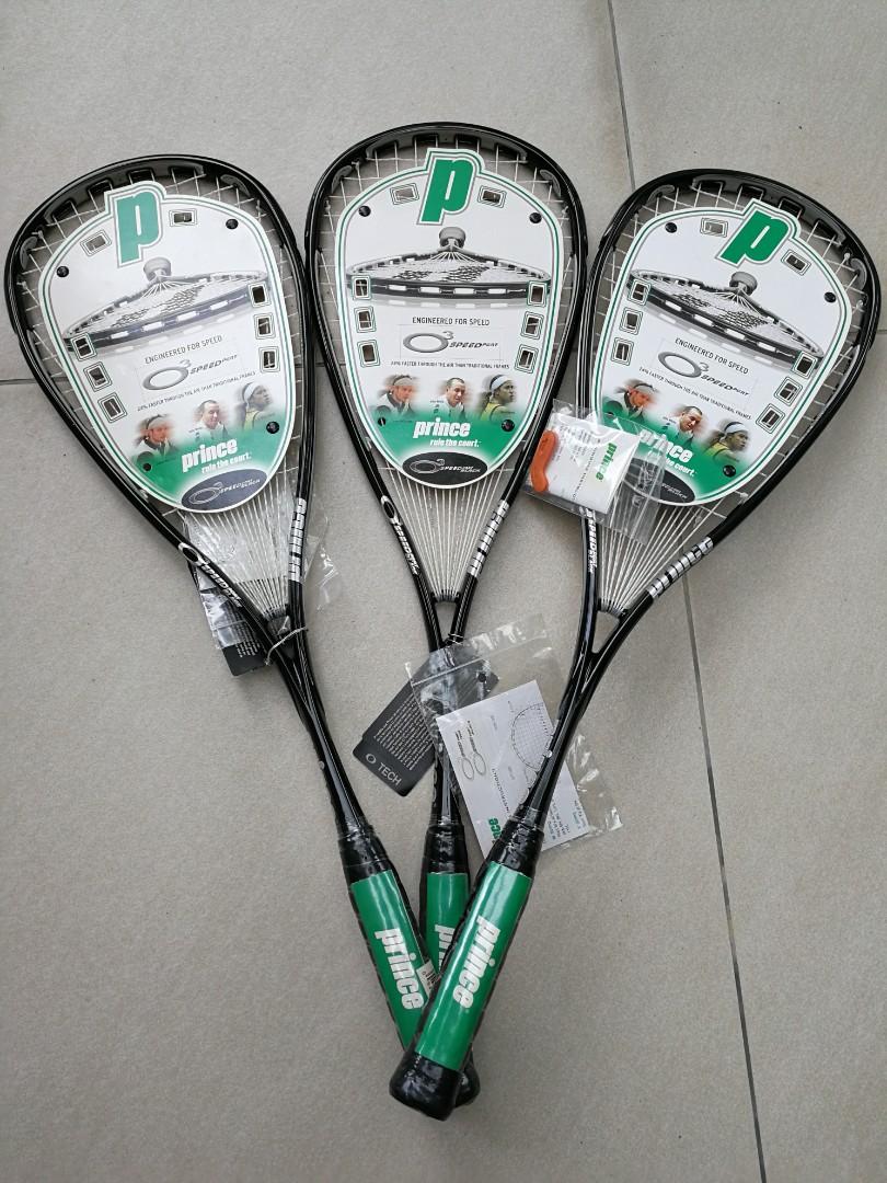 Squash Racket (Category: Racket & Ball Sports) located in Kuala Lumpur. Submitted by cheewern (Listing ID 1066853752, Image 1). Description: 3x Prince O3 Speed Port Black No more in production Collectors item.
