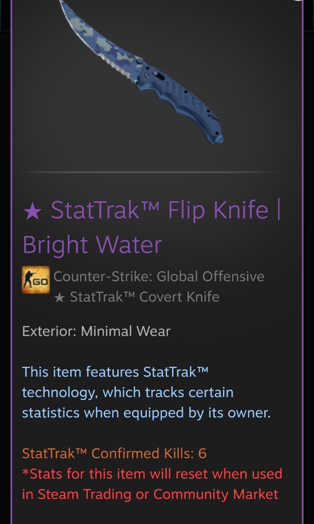 St Flip Knife Bright Water Mw Toys Games Video Gaming In Game Products On Carousell It has been decorated with a heat transfer vinyl of an anime. carousell