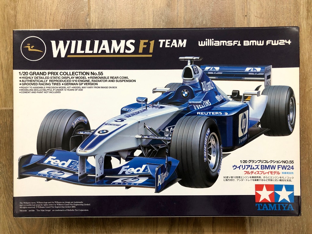 Tamiya 1/20 Williams F1 BMW FW24, 興趣及遊戲, 收藏品及紀念品, 明星 