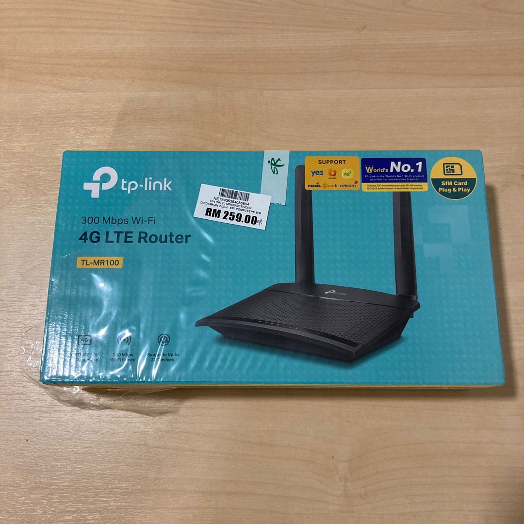 Tp Link Tl Mr100 4g Lte Sim Router Electronics Computer Parts Accessories On Carousell