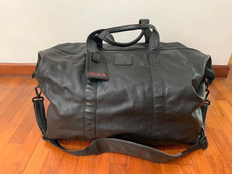 Tumi leather travel bag best sale