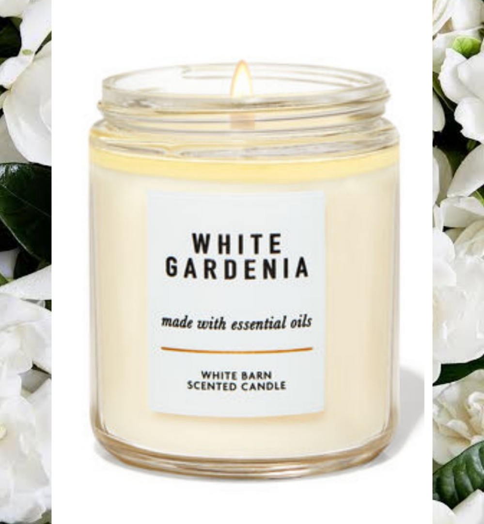 White Gardenia w Bath Body Works Single Wick Candle Scented Candle Soy Candle On Hand Beauty Personal Care Fragrance Deodorants On Carousell