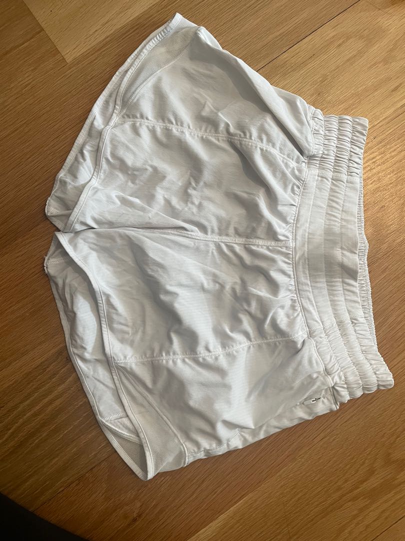 White 2024 lulu shorts