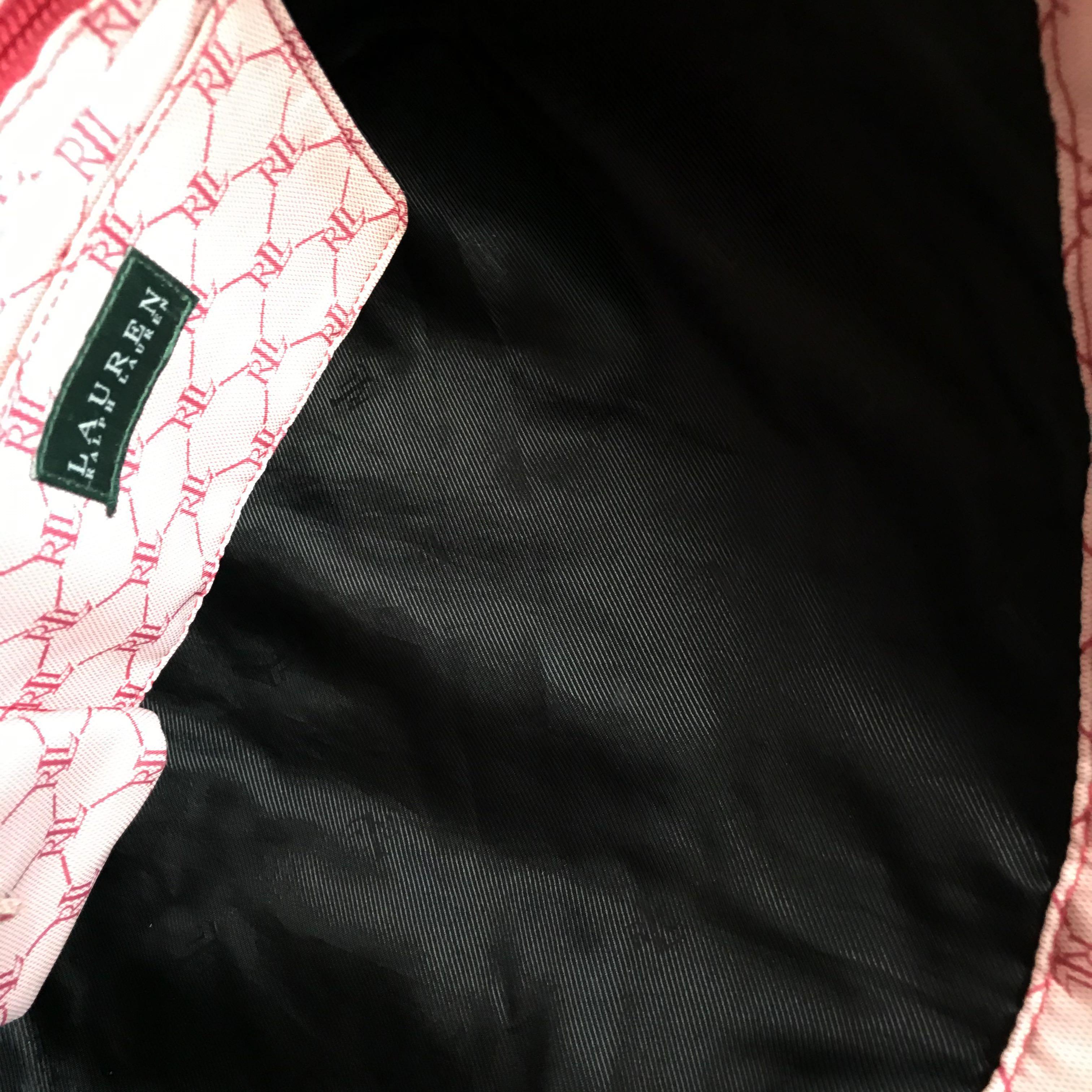 YKK Zipper Ralph Lauren Monogram Red tote / shoulder bag RLL Logo 