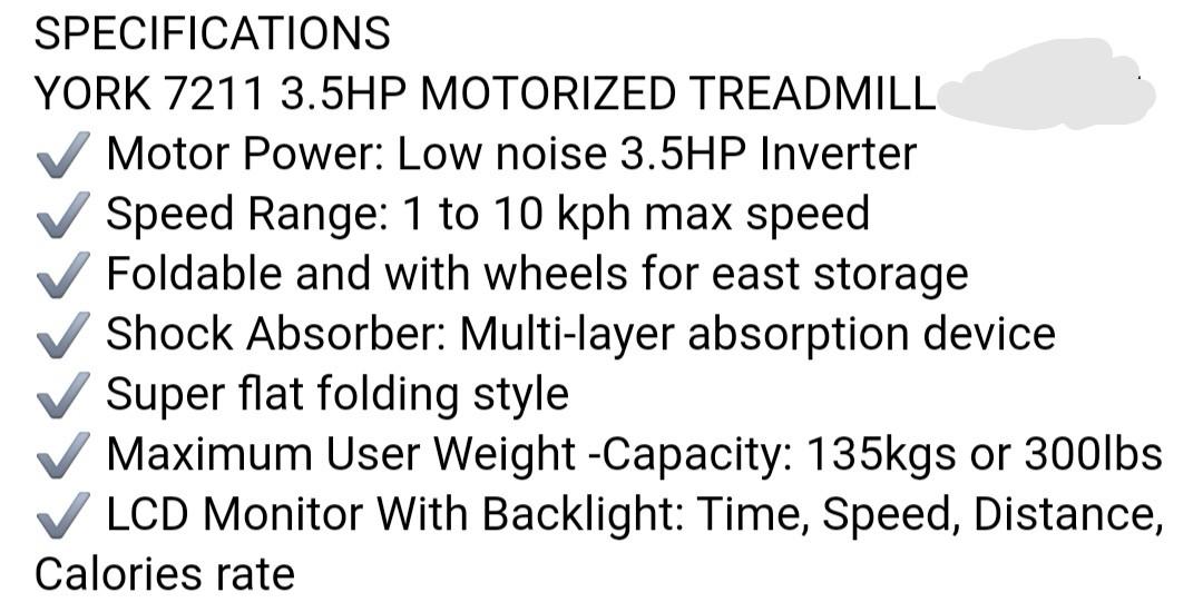 York 7211 treadmill store
