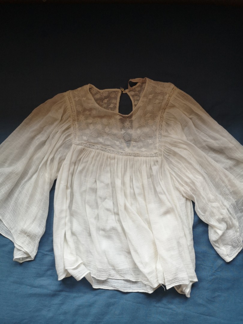 flowy white blouse