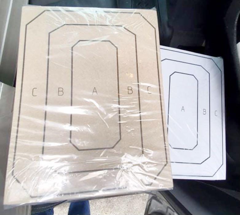 11” TARGET BOARD SHOOTING (Category: Airsoft) located in Manila. Submitted by vin_case (Listing ID 1068776208, Image 2). Description: INDOOR/OUTDOOR TARGET BOARD SHOOTING (20pcs. = 150) ⚪️ For Airsoft Only ⚪️ High Quality Board ⚪️ 8.8”L x 11.2”H x 0.40mmW ☎️: 0917-793-0752 Shipping: Nationwide.