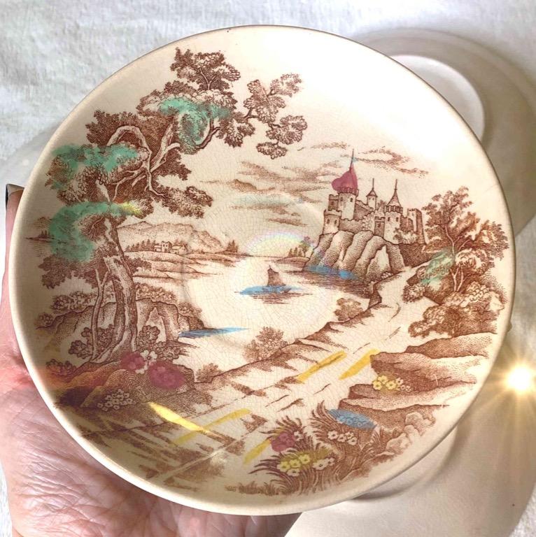 1940s Ucagco Japan Royal Vistas dessert plate, Hobbies & Toys