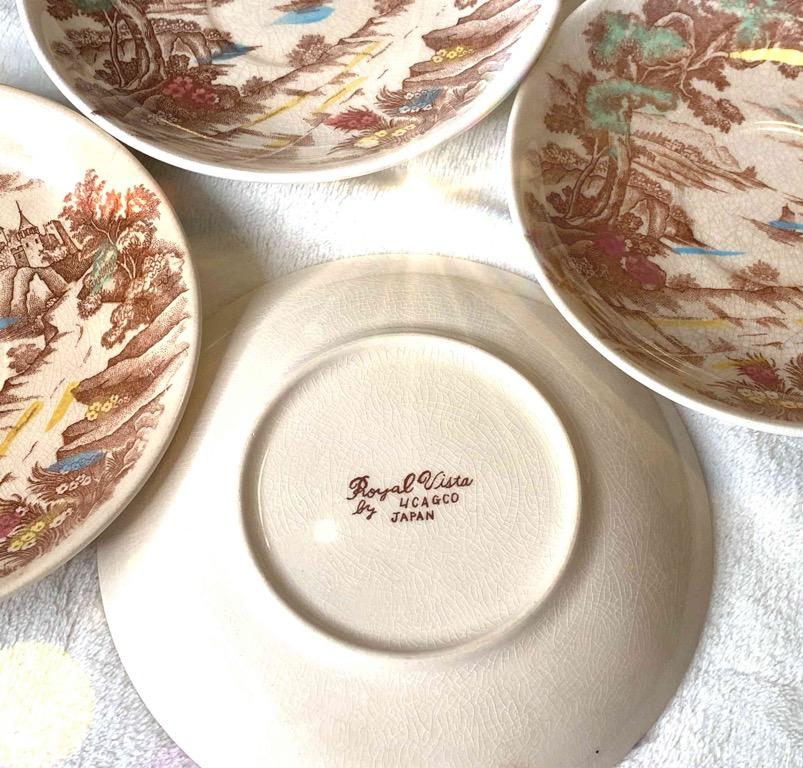 1940s Ucagco Japan Royal Vistas dessert plate, Hobbies & Toys