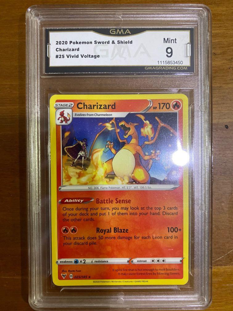 Pokemon Tcg Sword Shield Vivid Voltage Charizard 25 Gma 9 Psa 9 Toys Games Board Games Cards On Carousell