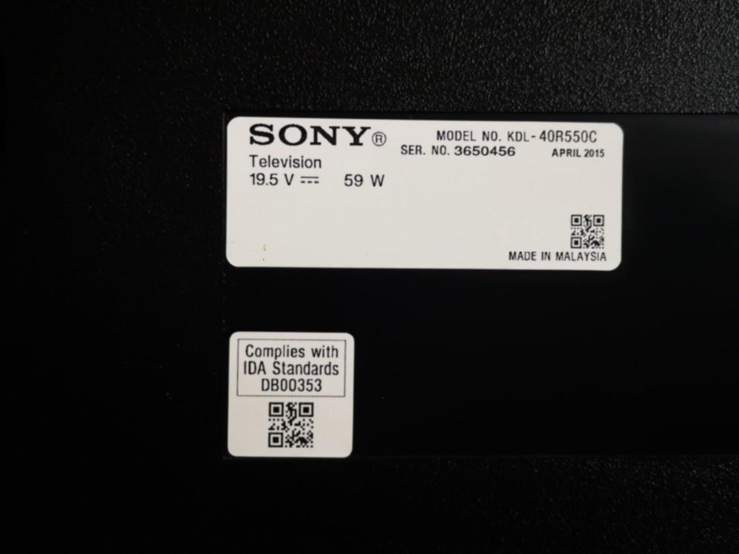 40" Sony Bravia LCDLED TV (with Google Chromecast), TV & Home