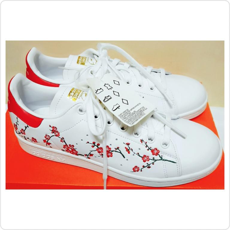 adidas stan smith embroidered flower