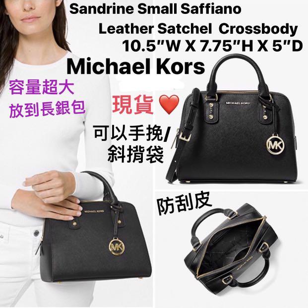 Sandrine small saffiano leather satchel sales