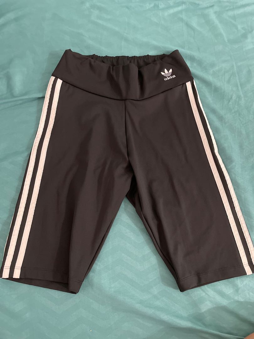 gray adidas biker shorts