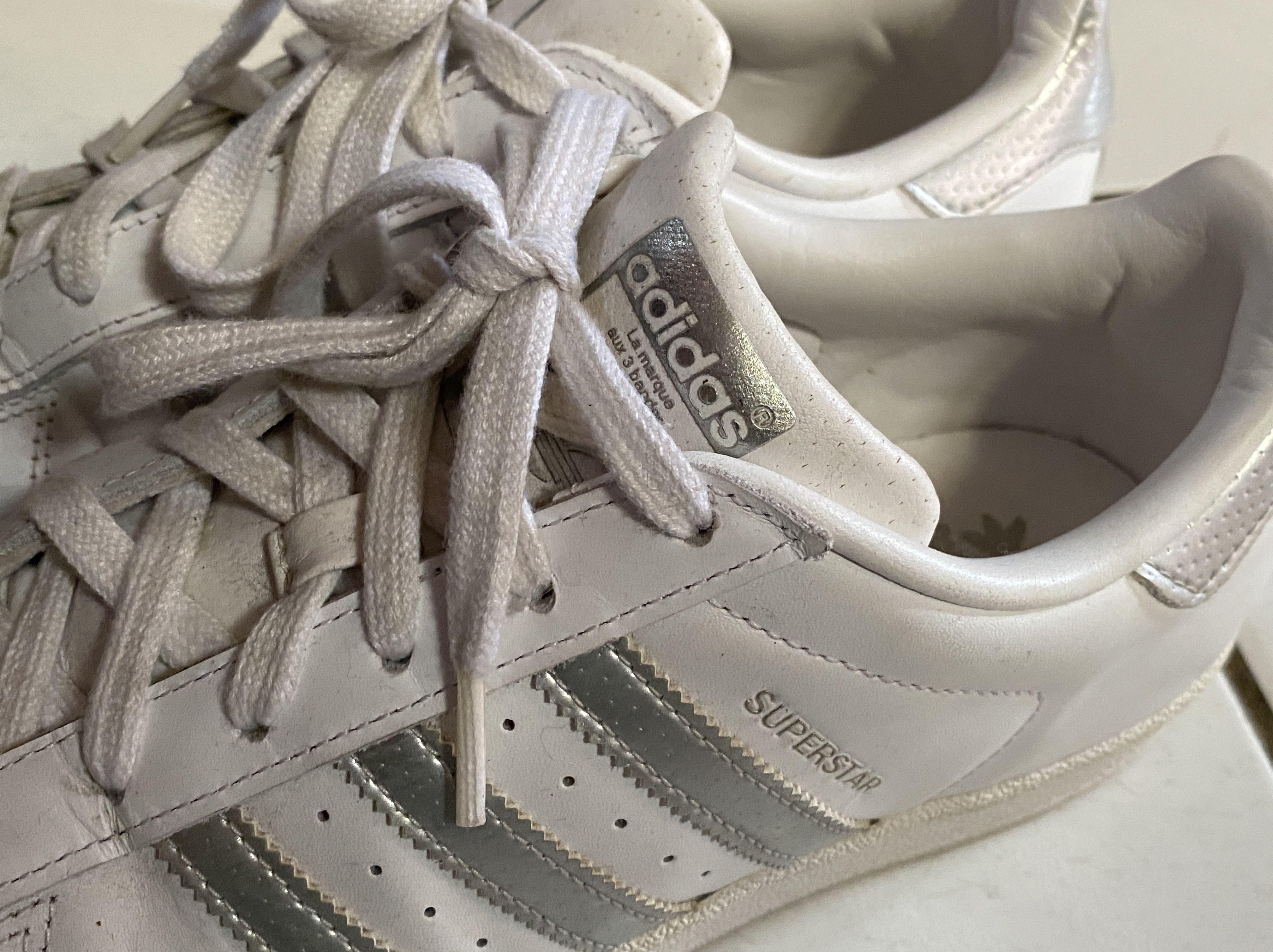 Adidas superstar outlet putih silver