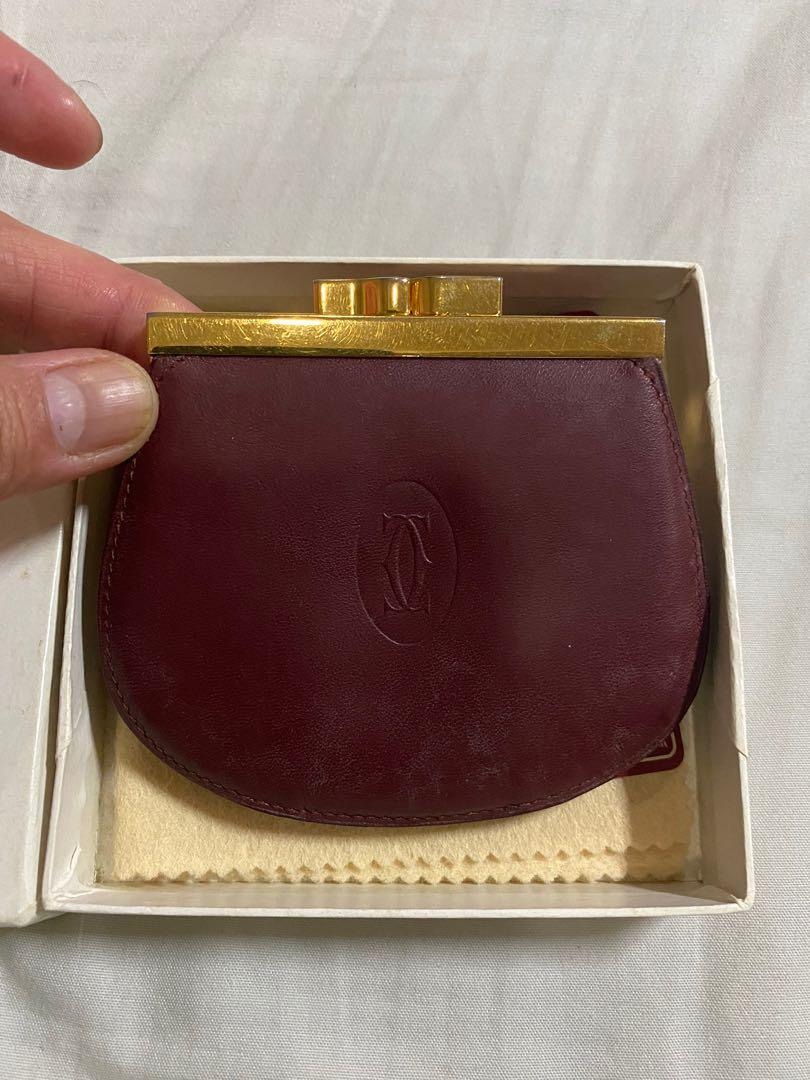 Authentic Cartier Must Leather Coin Purse/coin Case Bordeaux (Category: Luxury Bags & Wallets) located in Mandaluyong City. Submitted by disney101618 (Listing ID 1068817708, Image 1). Description: Auth Cartier Must Leather Coin Purse/coin Case Bordeaux Used only a couple of times Brand: Cartier Line: Must Design Type: Coin purse/coin case Material: Leather Lining: Leather Color: Bordeaux Closure: Ball clasp Season: Fall/winter, Spring/summer Inne