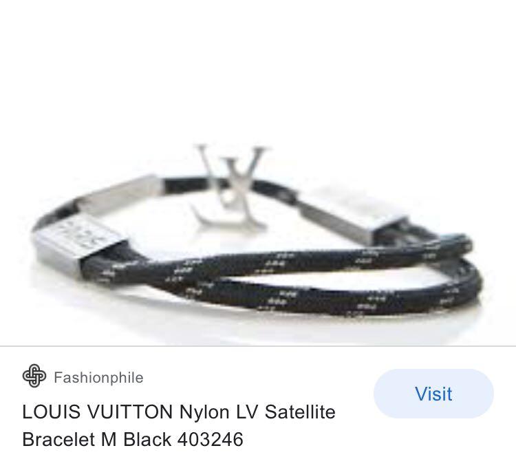 LOUIS VUITTON Nylon LV Satellite Bracelet Blue 1270797