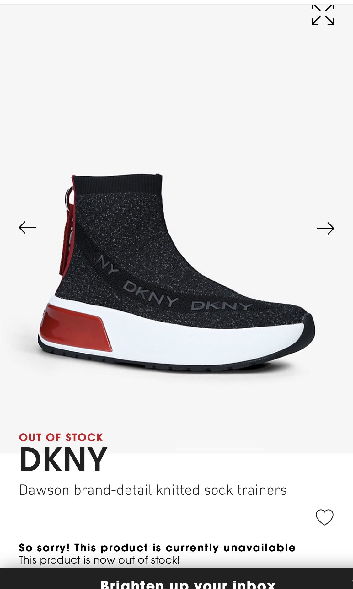 DKNY Women's Dawson High-Top Black Sock Sneakers