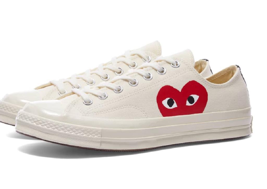 abrazo Nota acción CDG play x Converse, Women's Fashion, Footwear, Sneakers on Carousell