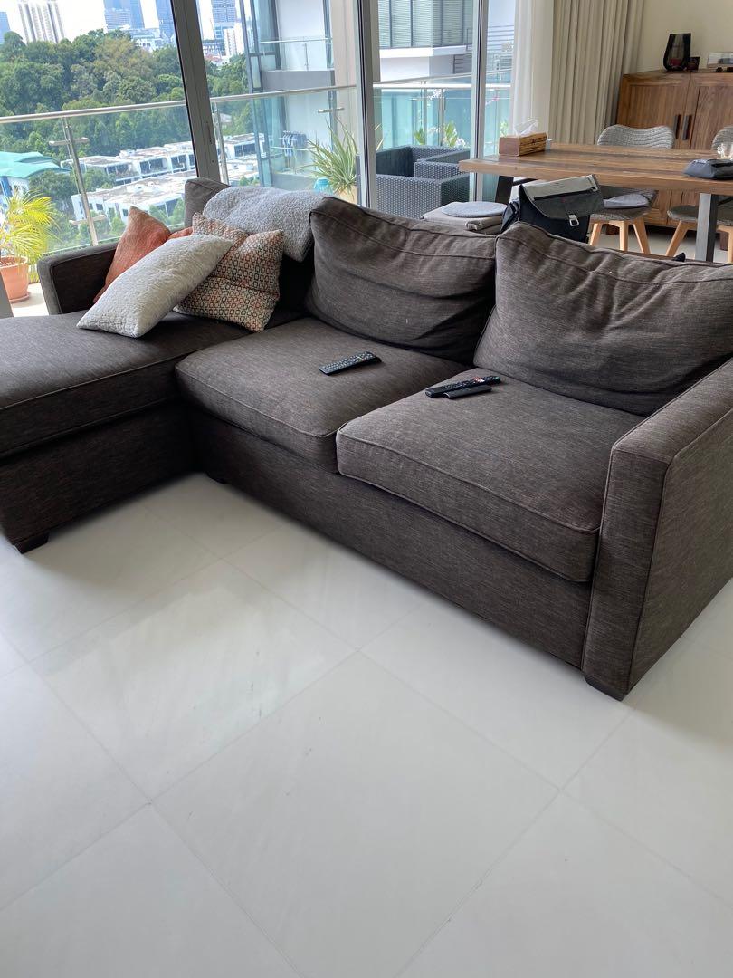 Crate and barrel store l shaped sofa